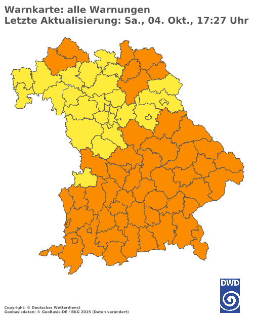 Aktuelle Wetterwarnungen für  Hannover