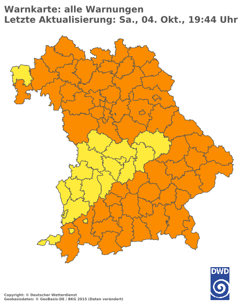 Aktuelle Wetterwarnungen für  Hannover