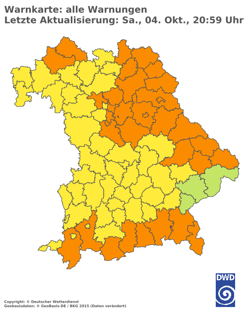 Aktuelle Wetterwarnungen für  Hannover