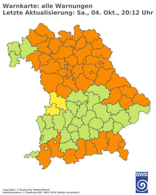 Aktuelle Wetterwarnungen für  Hannover