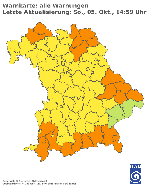 Aktuelle Wetterwarnungen für  Hannover
