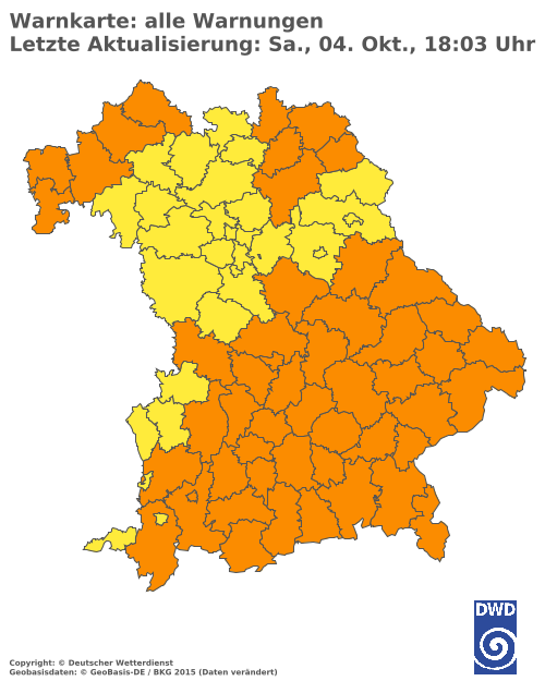 Aktuelle Wetterwarnungen für  Hannover