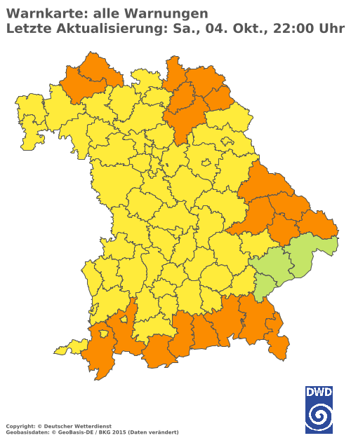 Aktuelle Wetterwarnungen für  Hannover