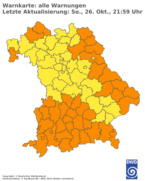 Aktuelle Wetterwarnungen für  Hannover