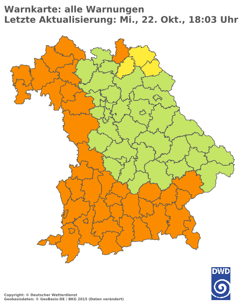 Aktuelle Wetterwarnungen für  Hannover