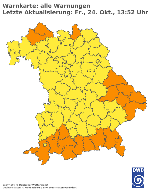 Aktuelle Wetterwarnungen für  Hannover