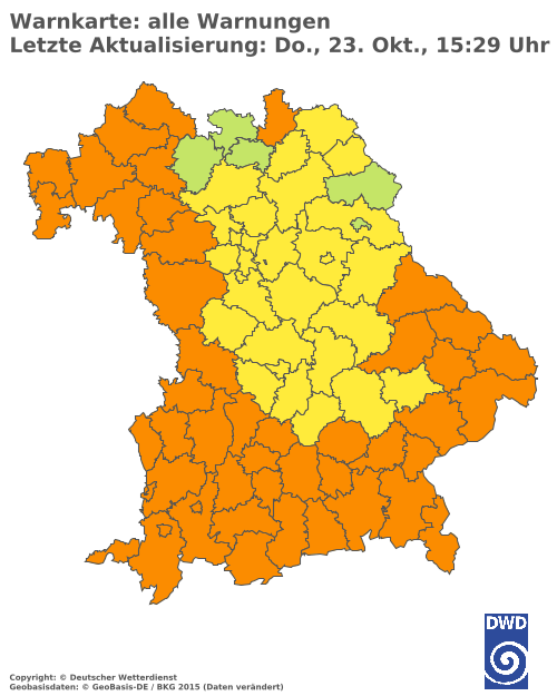 Aktuelle Wetterwarnungen für  Hannover