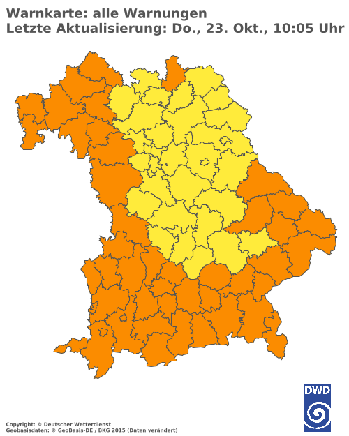 Aktuelle Wetterwarnungen für  Hannover