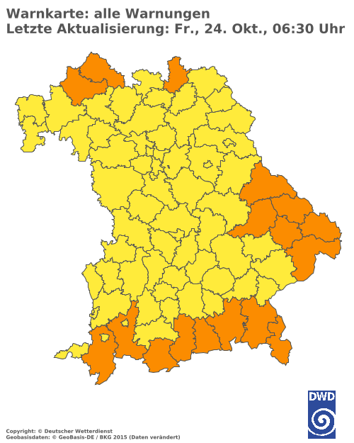 Aktuelle Wetterwarnungen für  Hannover
