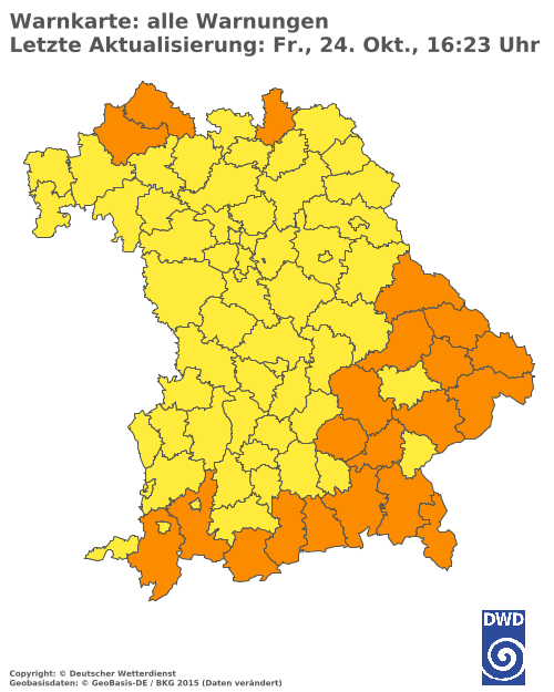 Aktuelle Wetterwarnungen für  Hannover