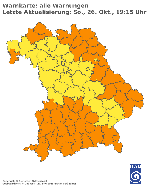 Aktuelle Wetterwarnungen für  Hannover