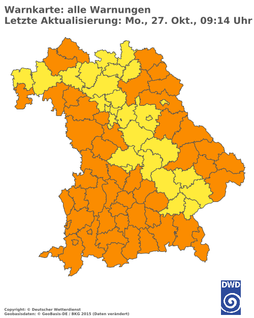 Aktuelle Wetterwarnungen für  Hannover