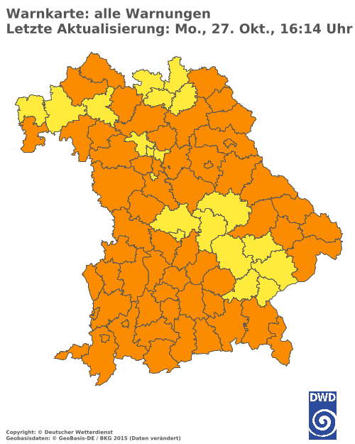Aktuelle Wetterwarnungen für  Hannover