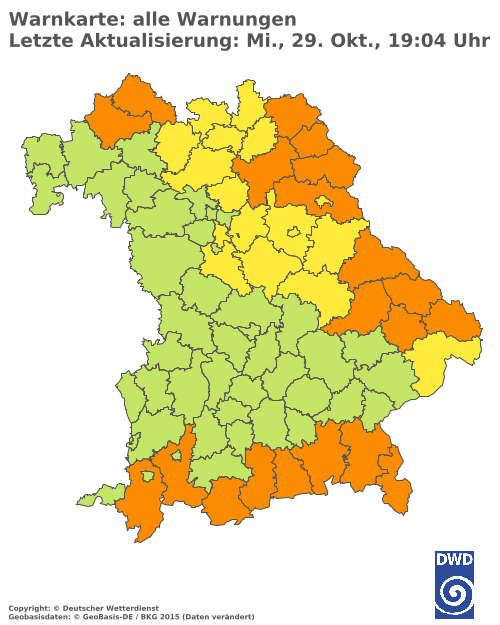 Aktuelle Wetterwarnungen für  Hannover