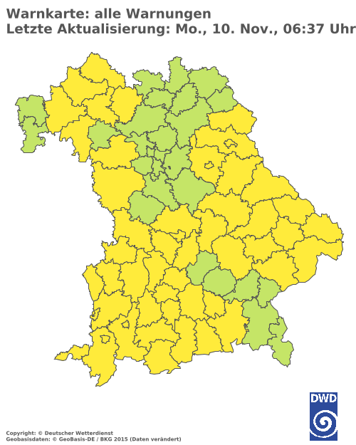 Aktuelle Wetterwarnungen für  Hannover