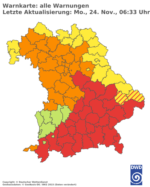 Aktuelle Wetterwarnungen für  Hannover