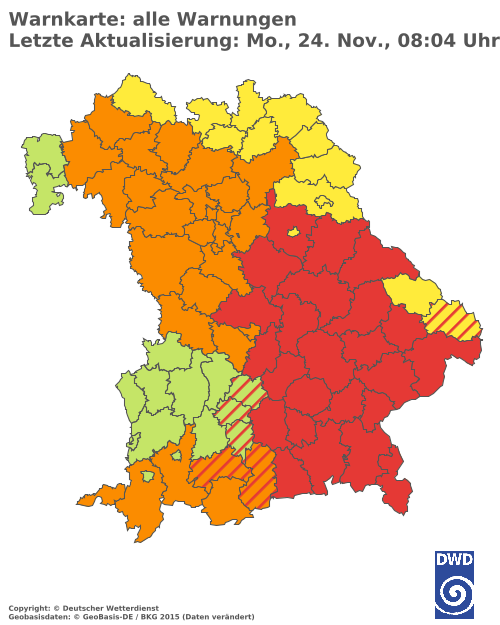 Aktuelle Wetterwarnungen für  Hannover