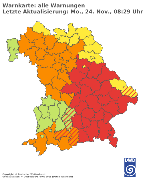 Aktuelle Wetterwarnungen für  Hannover