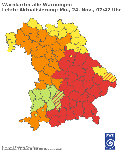 Aktuelle Wetterwarnungen für  Hannover