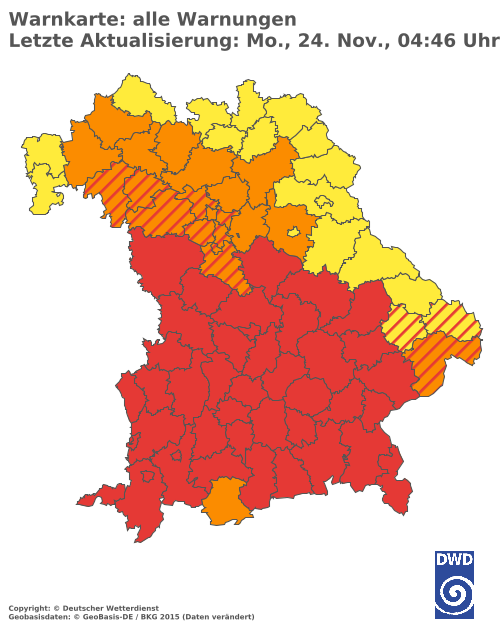 Aktuelle Wetterwarnungen für  Hannover