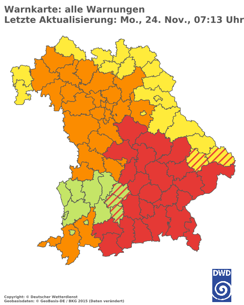 Aktuelle Wetterwarnungen für  Hannover