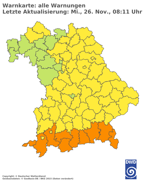 Aktuelle Wetterwarnungen für  Hannover