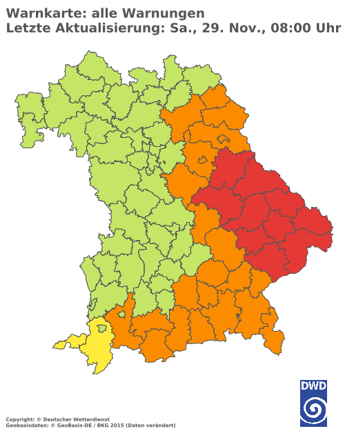 Aktuelle Wetterwarnungen für  Hannover
