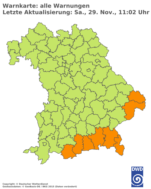Aktuelle Wetterwarnungen für  Hannover