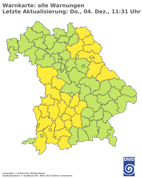 Aktuelle Wetterwarnungen für  Hannover