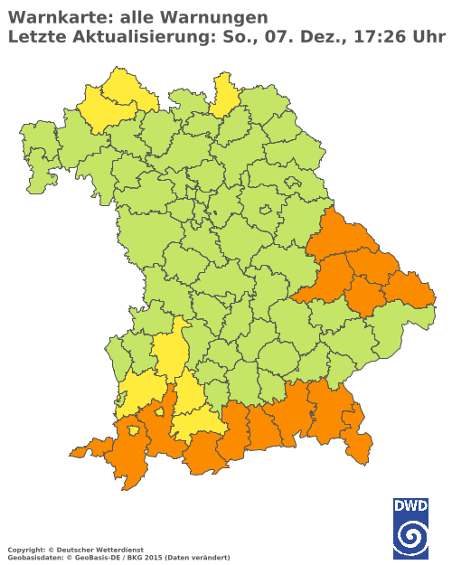 Aktuelle Wetterwarnungen für  Hannover