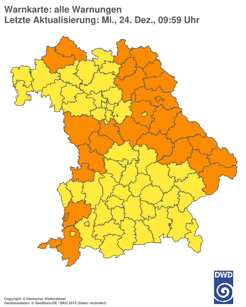 Aktuelle Wetterwarnungen für  Hannover