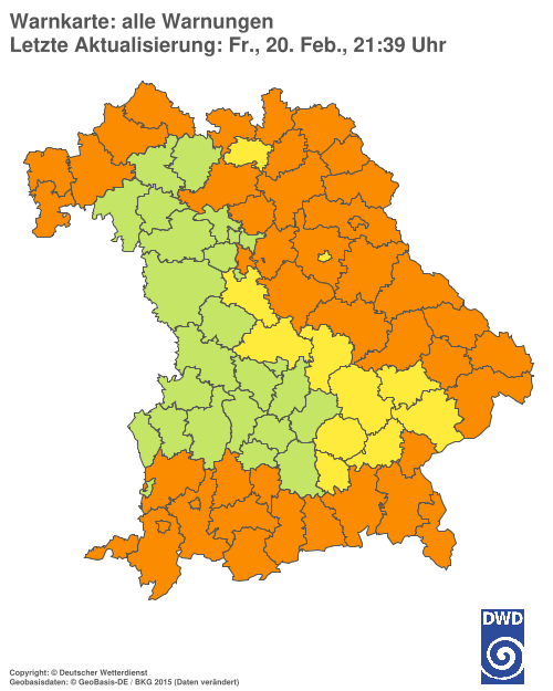 Aktuelle Wetterwarnungen für  Hannover