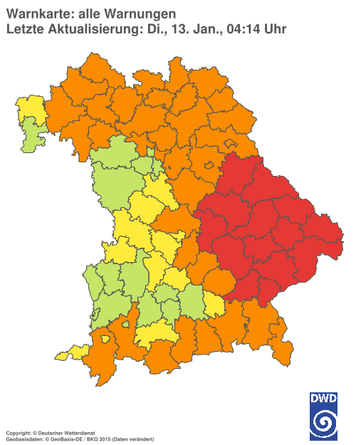 Aktuelle Wetterwarnungen für  Hannover