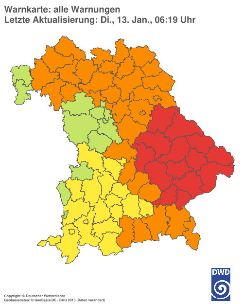 Aktuelle Wetterwarnungen für  Hannover