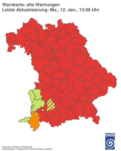 Aktuelle Wetterwarnungen für  Hannover