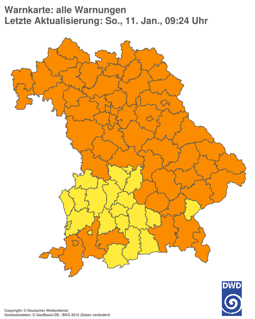 Aktuelle Wetterwarnungen für  Hannover