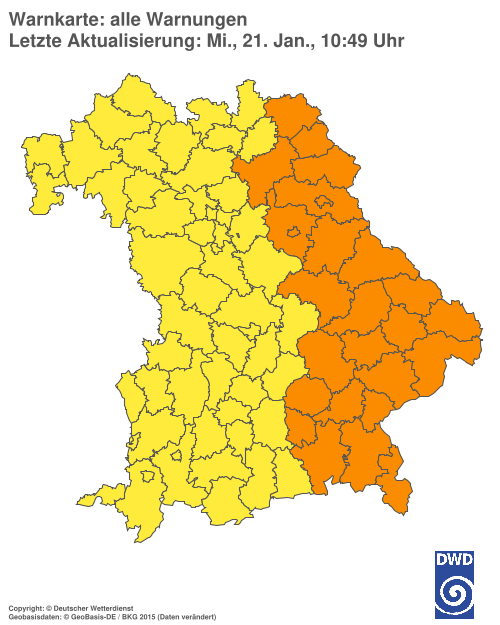 Aktuelle Wetterwarnungen für  Hannover