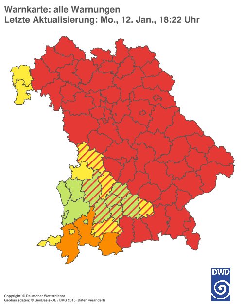 Aktuelle Wetterwarnungen für  Hannover