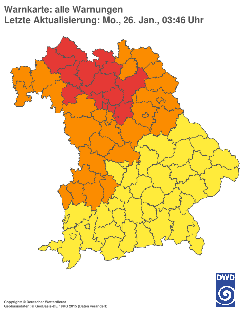 Aktuelle Wetterwarnungen für  Hannover