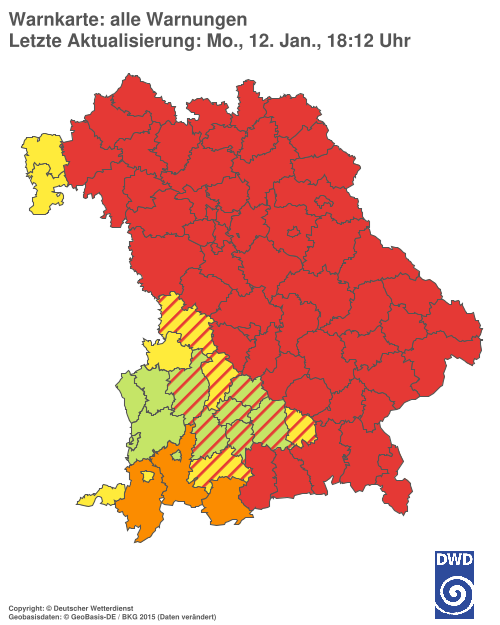 Aktuelle Wetterwarnungen für  Hannover