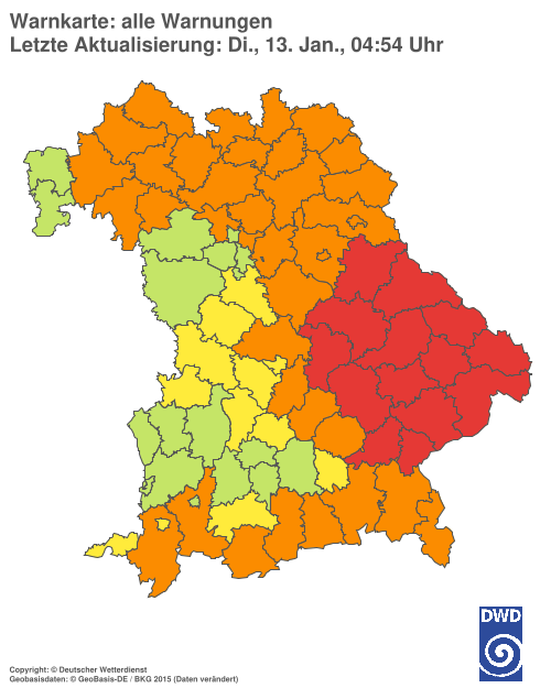 Aktuelle Wetterwarnungen für  Hannover