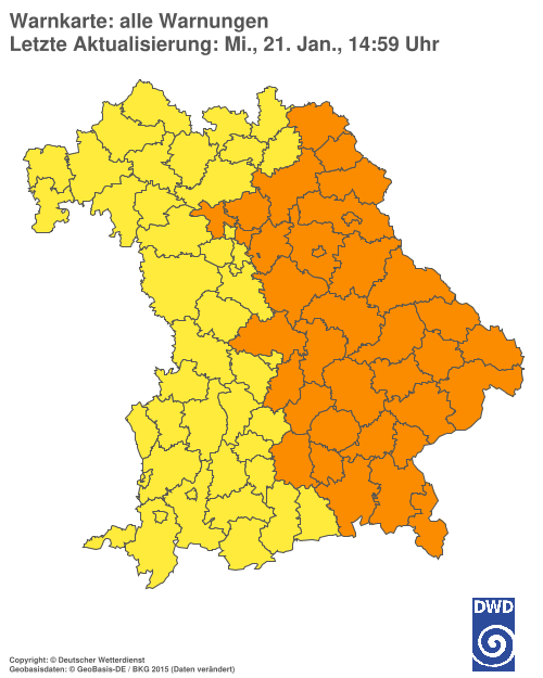 Aktuelle Wetterwarnungen für  Hannover