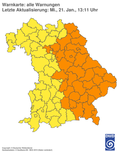 Aktuelle Wetterwarnungen für  Hannover