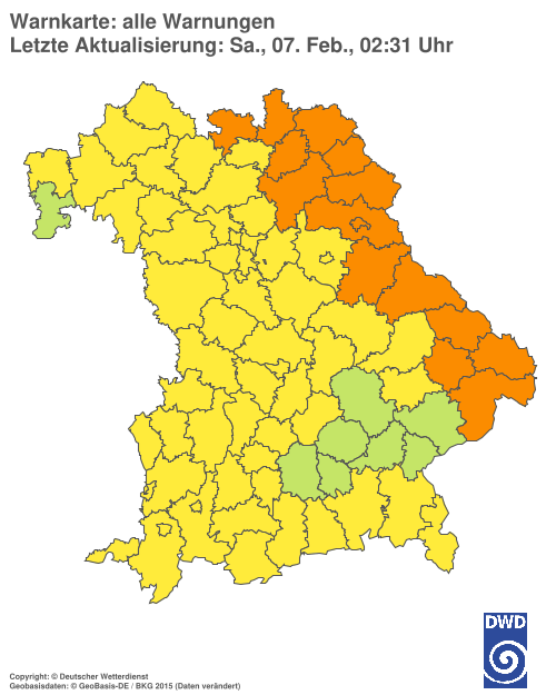 Aktuelle Wetterwarnungen für  Hannover