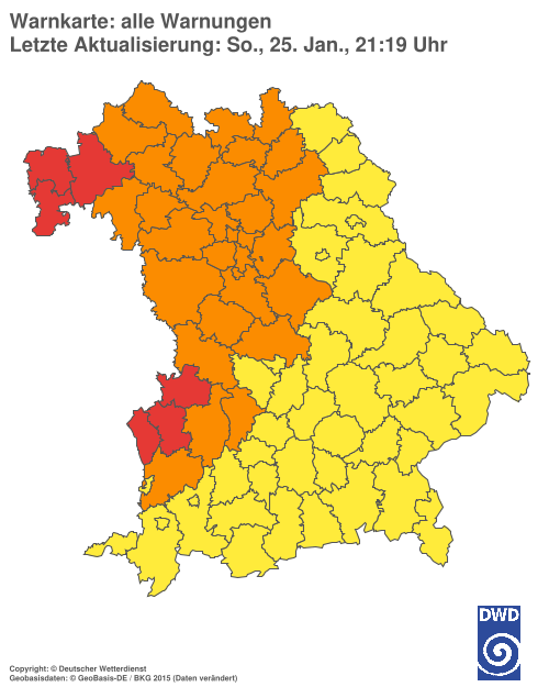 Aktuelle Wetterwarnungen für  Hannover
