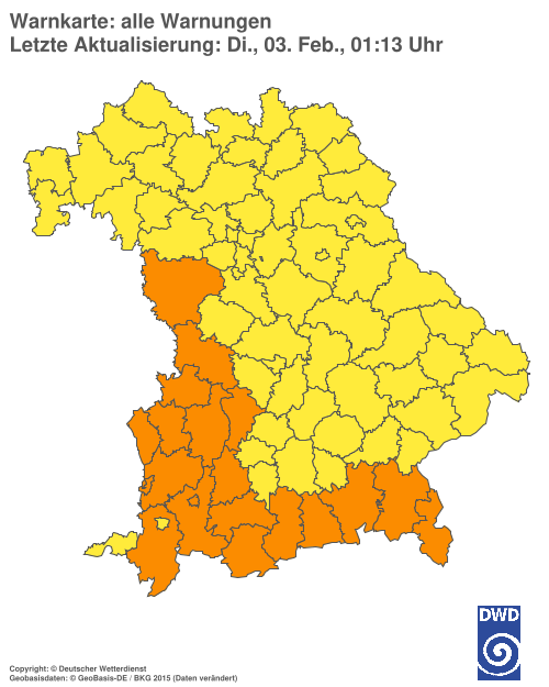 Aktuelle Wetterwarnungen für  Hannover