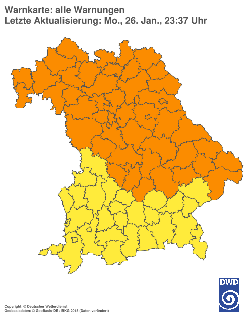 Aktuelle Wetterwarnungen für  Hannover
