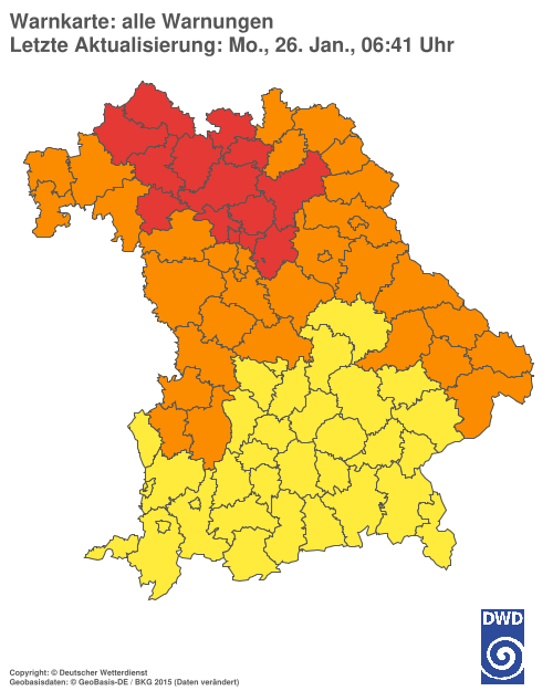 Aktuelle Wetterwarnungen für  Hannover