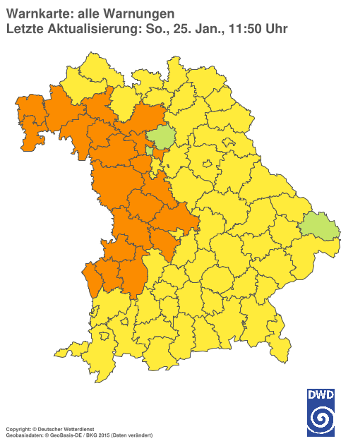 Aktuelle Wetterwarnungen für  Hannover