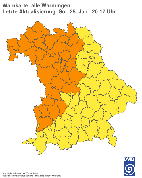 Aktuelle Wetterwarnungen für  Hannover